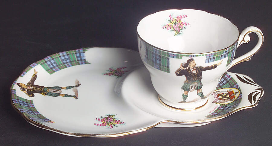 Bonnie Scotland Dessert Plate & Cup Set by Royal Standard-1