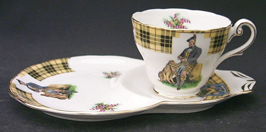 Bonnie Scotland Dessert Plate & Cup Set by Royal Standard-1