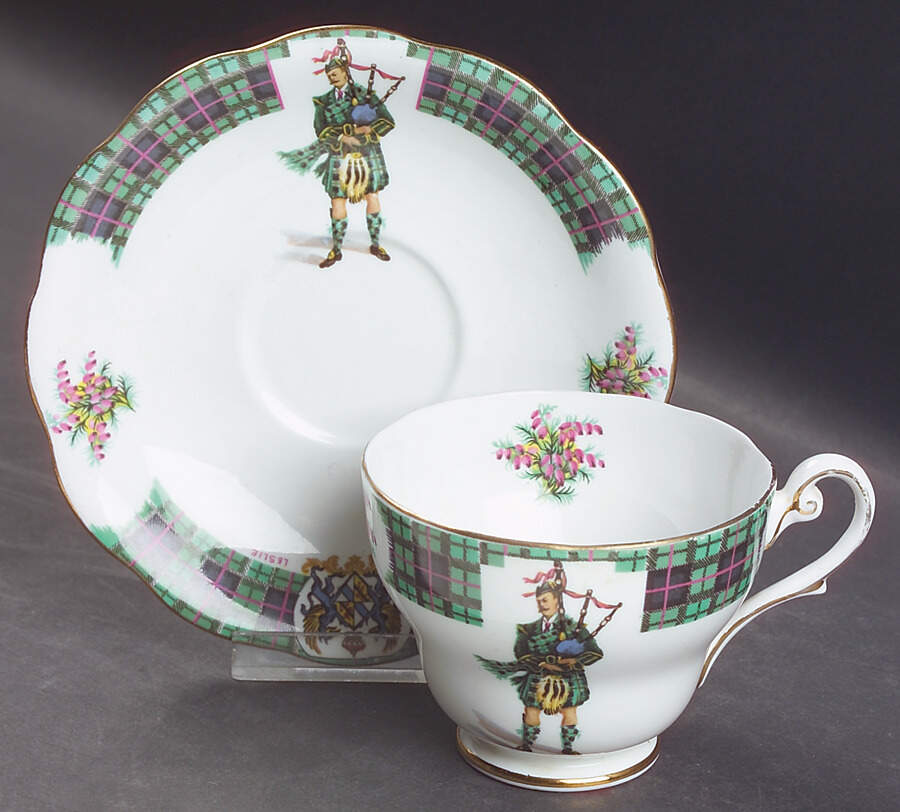 Bonnie Scotland Footed Cup & Saucer Set by Royal Standard-1