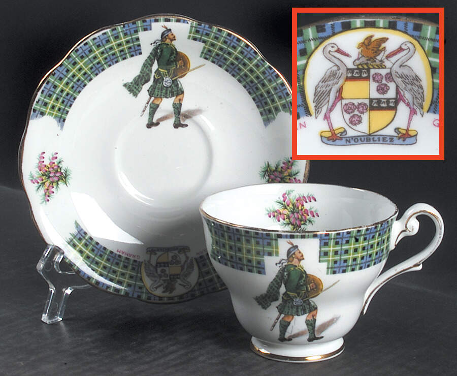 Bonnie Scotland Footed Cup & Saucer Set by Royal Standard-1