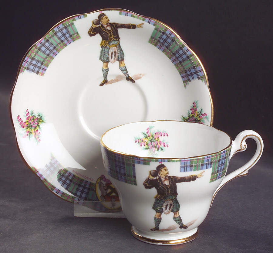 Bonnie Scotland Footed Cup & Saucer Set by Royal Standard-1