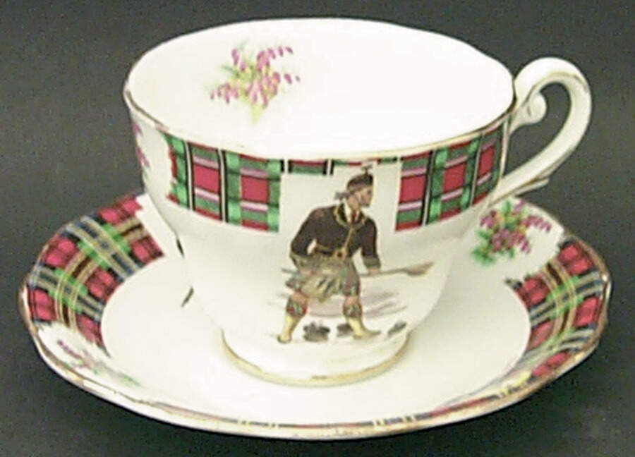 Bonnie Scotland Footed Cup & Saucer Set by Royal Standard-1