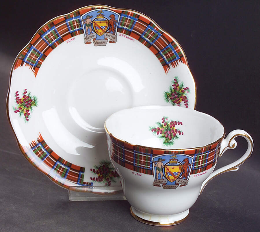 Bonnie Scotland Footed Cup & Saucer Set by Royal Standard-1