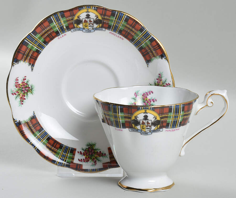 Bonnie Scotland Footed Cup & Saucer Set by Royal Standard-1