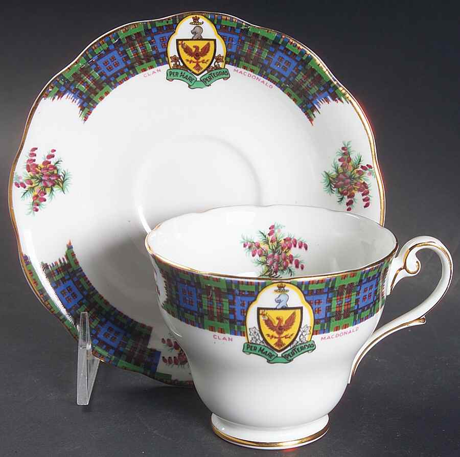 Bonnie Scotland Footed Cup & Saucer Set by Royal Standard-1