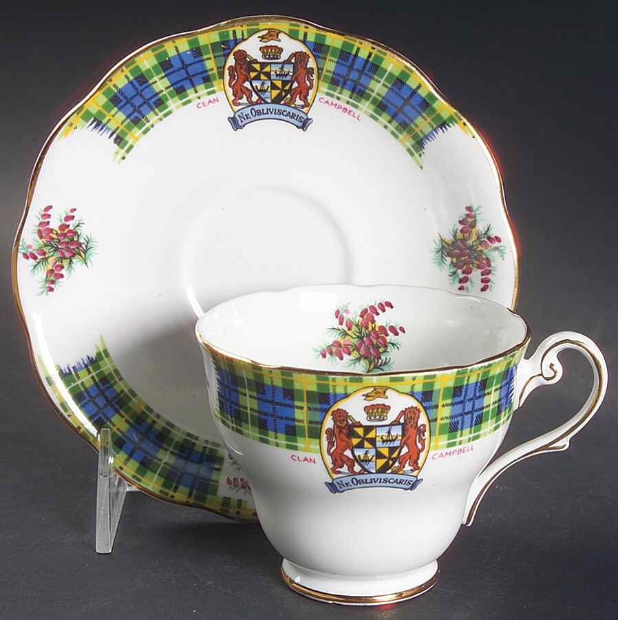 Bonnie Scotland Footed Cup & Saucer Set by Royal Standard-1