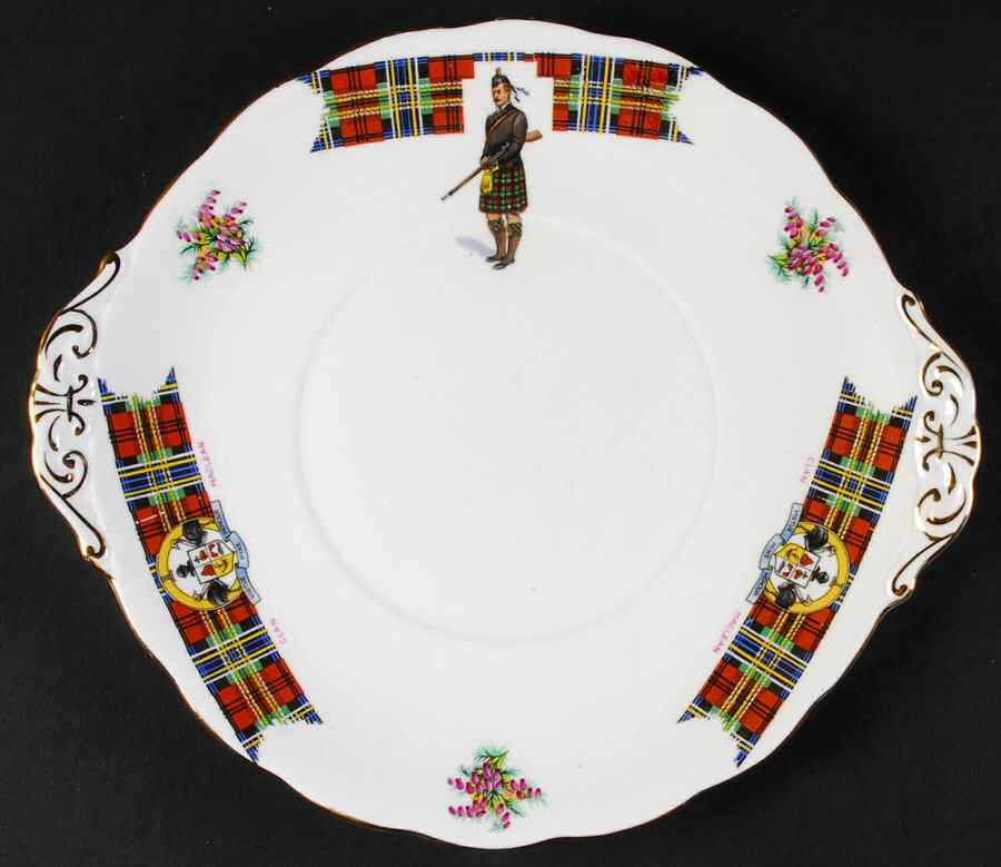 Bonnie Scotland Handled Cake Plate by Royal Standard-1