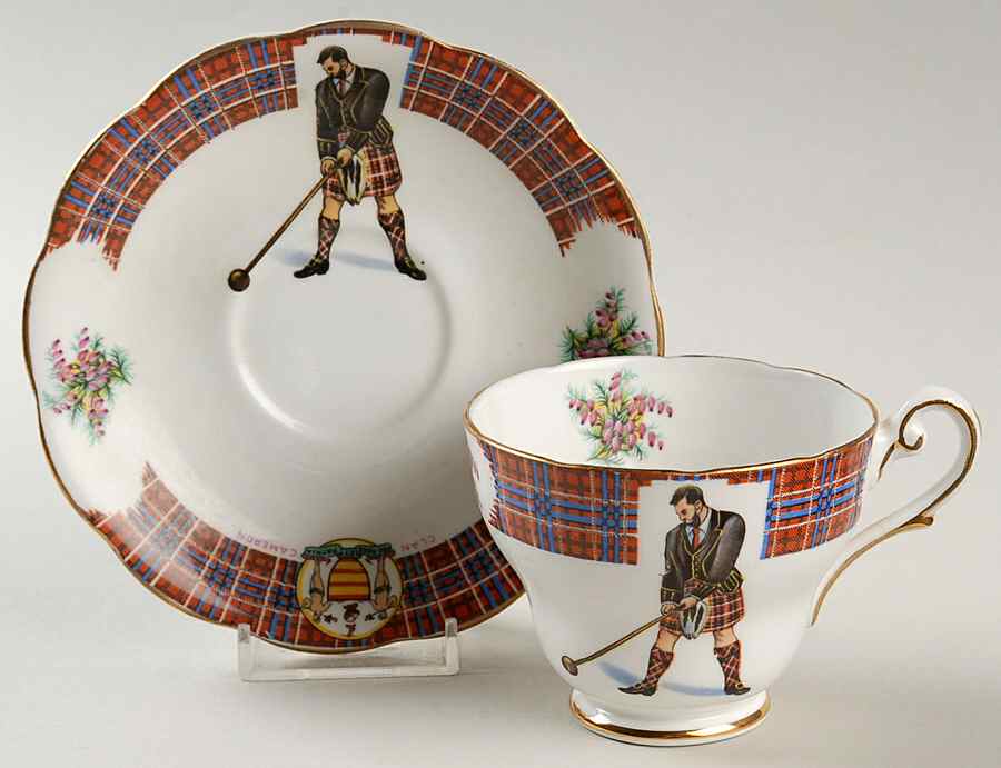 Bonnie Scotland Footed Cup & Saucer Set by Royal Standard-1