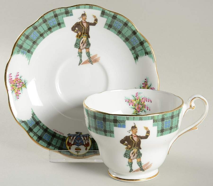 Bonnie Scotland Footed Cup & Saucer Set by Royal Standard-1