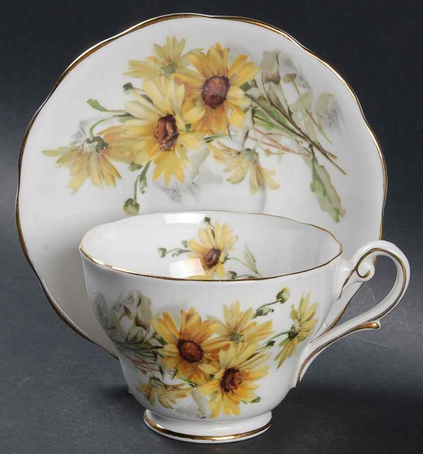 Brown Eyed Susan Oversized Cup & Saucer Set by Royal Standard-1