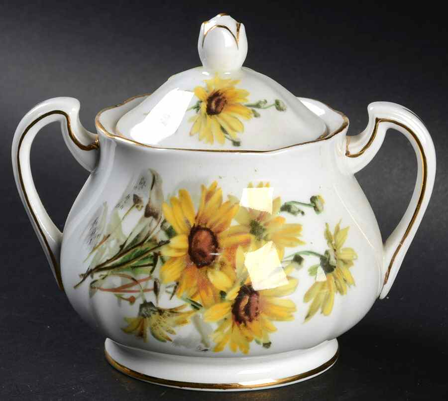 Brown Eyed Susan Sugar Bowl & Lid by Royal Standard-1