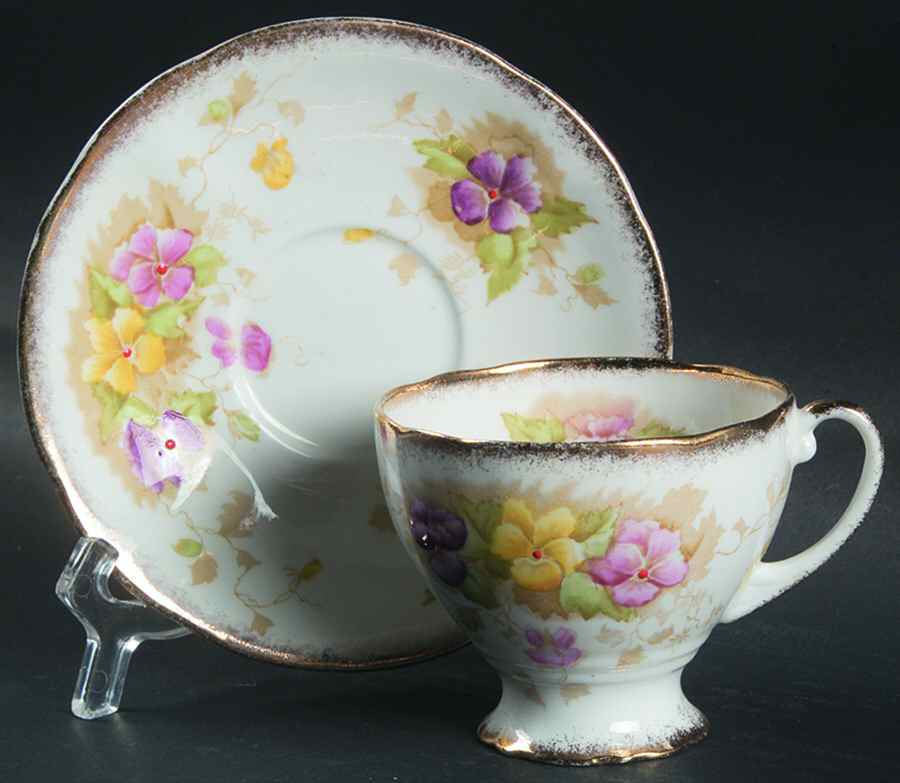 Charmaine Footed Cup & Saucer Set by Royal Standard-1