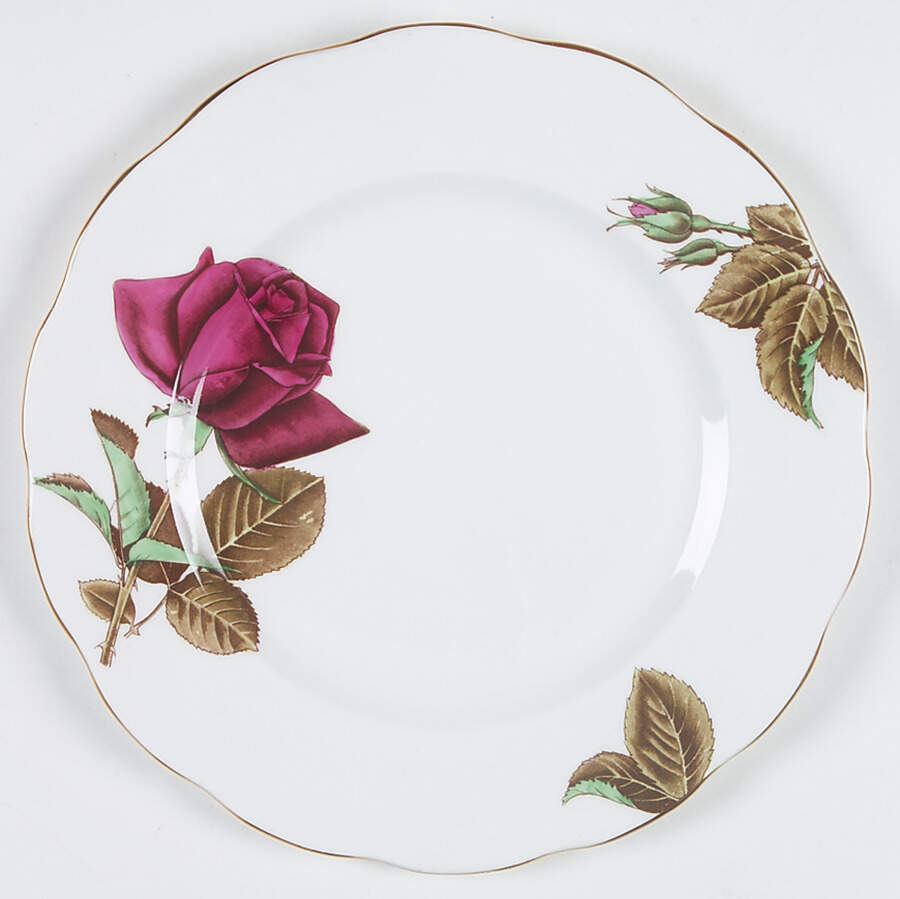 English Rose (Scalloped) Dinner Plate by Royal Standard-1