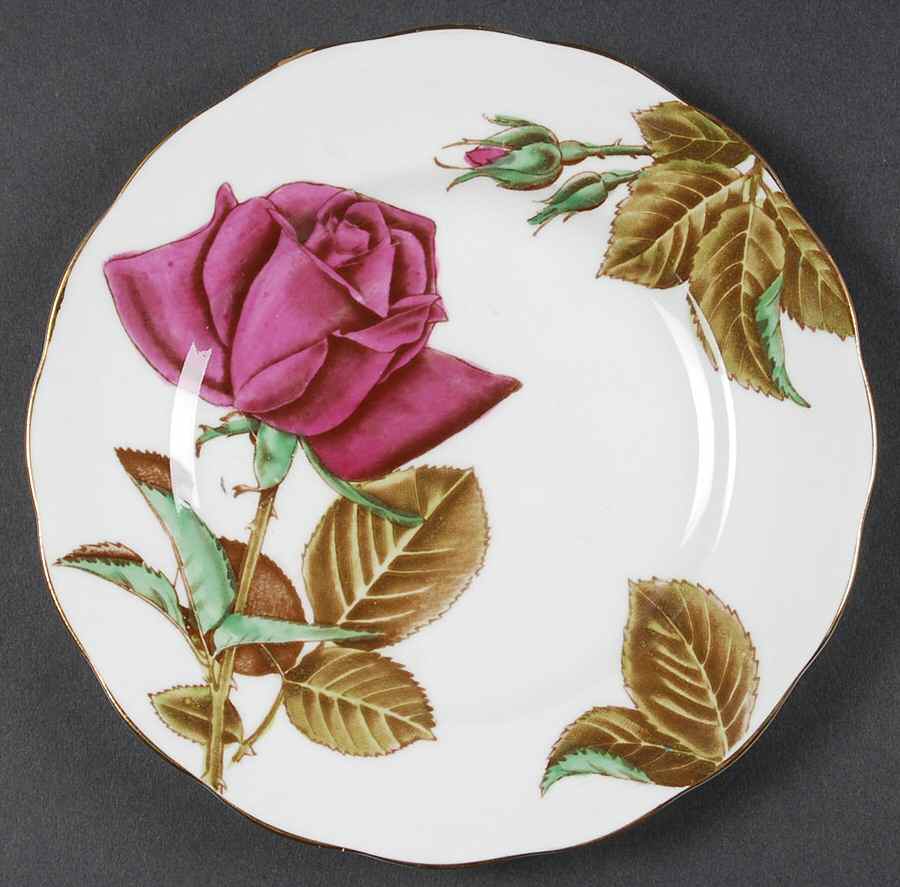 English Rose (Scalloped) Dessert/Pie Plate by Royal Standard-1