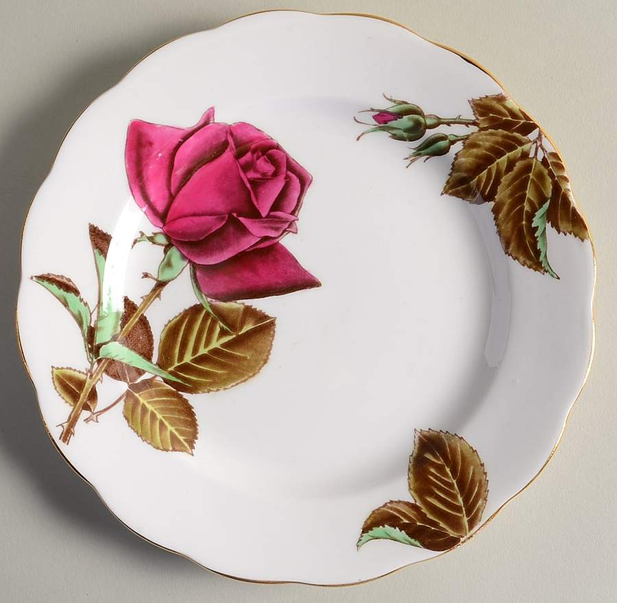 English Rose (Scalloped) Salad Plate by Royal Standard-1