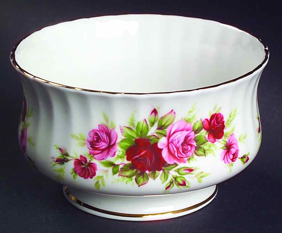 English Rose (Fluted) Open Sugar Bowl by Royal Standard-1