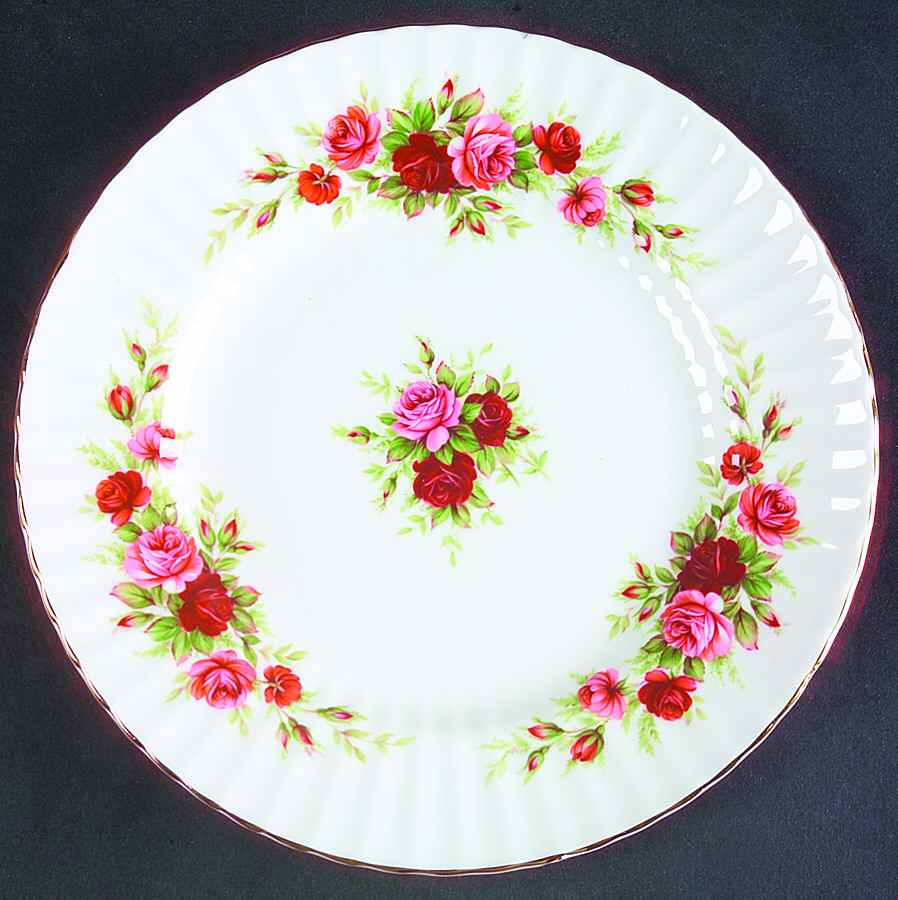 English Rose (Fluted) Salad Plate by Royal Standard-1