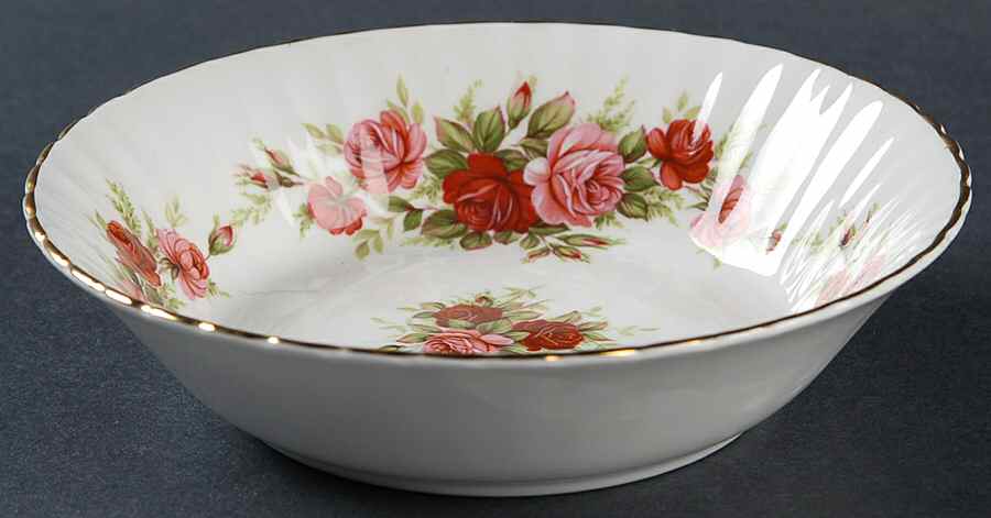 English Rose (Fluted) Fruit/Dessert (Sauce) Bowl by Royal Standard-1