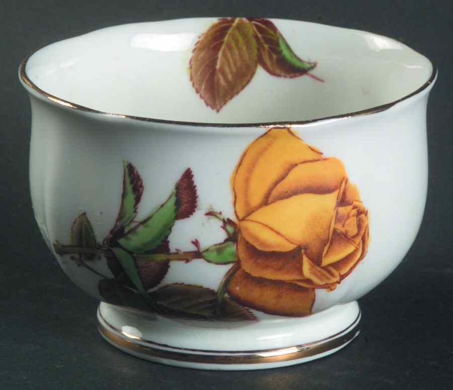 English Rose Yellow Mini Open Sugar Bowl by Royal Standard-1
