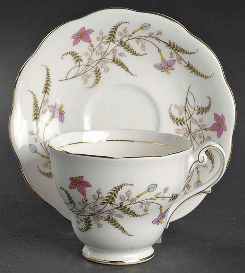Fancy Free Footed Cup & Saucer Set by Royal Standard-1