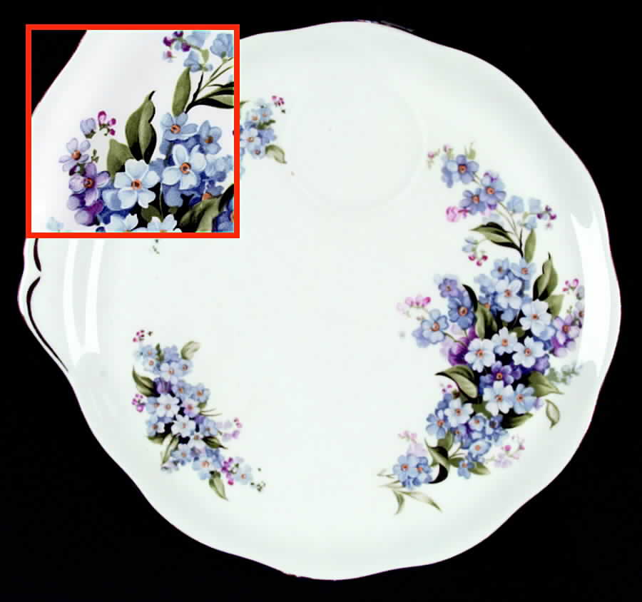 Forget Me Not Snack Plate & Cup Set by Royal Standard-1