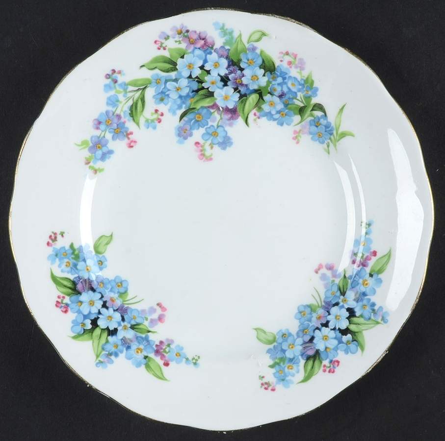 Forget Me Not Bread & Butter Plate by Royal Standard-1