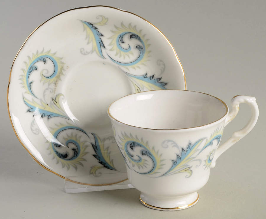 Garland Footed Demitasse Cup & Saucer Set by Royal Standard-1