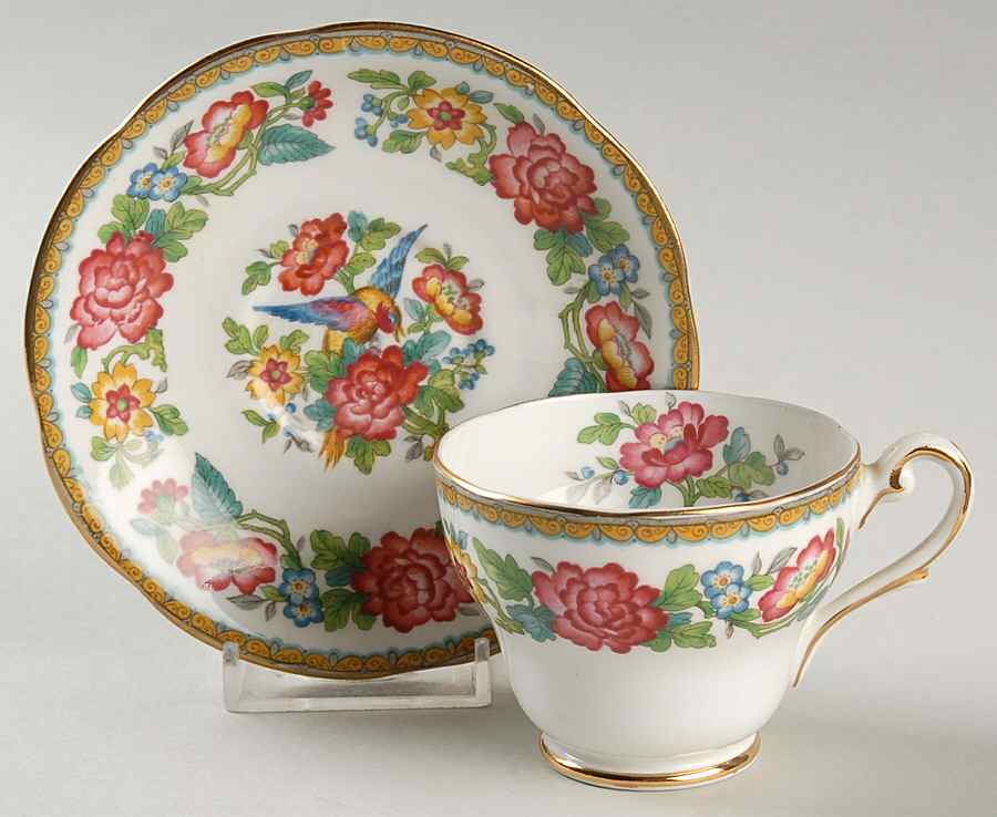 Indian Summer Footed Demitasse Cup & Saucer Set by Royal Standard-1