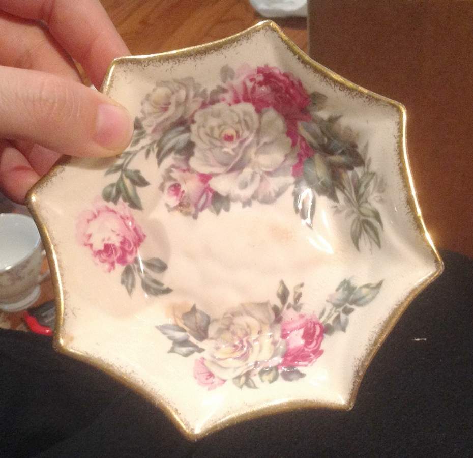 Irish Elegance (Brushed Gold Trim) Open Candy Dish by Royal Standard-1