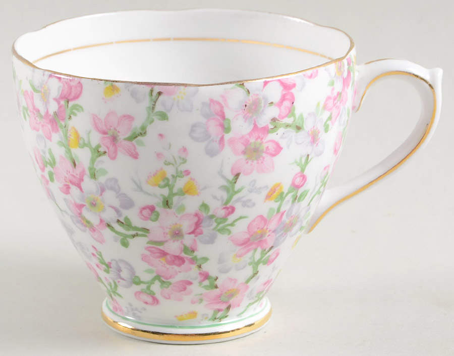 May Medley (Gold Trim) Footed Cup by Royal Standard-1