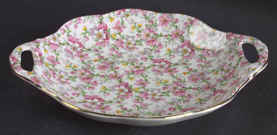 May Medley (Gold Trim) 2 Handle Bon Bon by Royal Standard-1