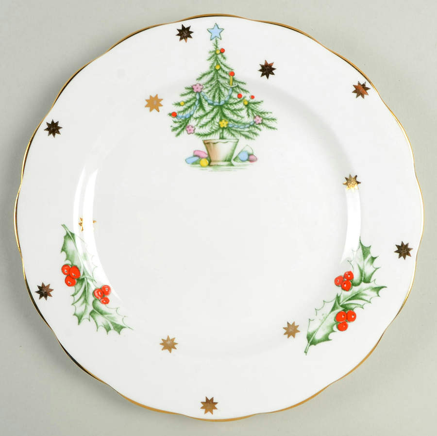 A Merry X Mas Salad Plate by Royal Standard-1