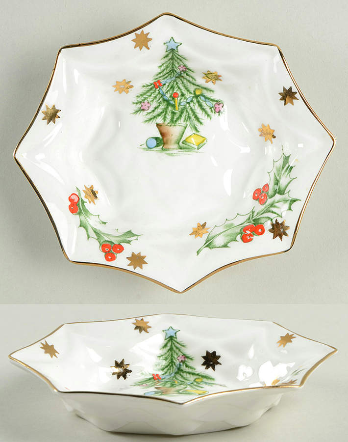A Merry X Mas Open Candy Dish by Royal Standard-1