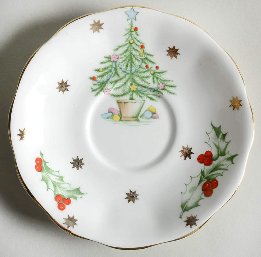 A Merry X Mas Saucer by Royal Standard-1