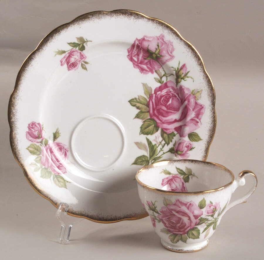 Orleans Rose Snack Plate & Cup Set by Royal Standard-1