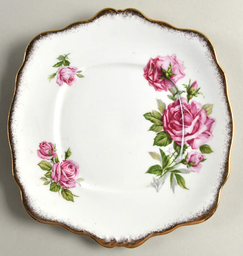 Orleans Rose Square Handled Cake Plate by Royal Standard-1
