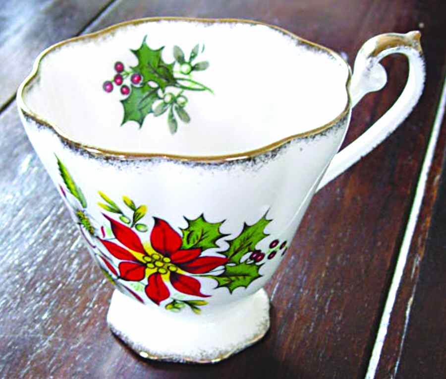 Poinsettia Footed Cup by Royal Standard-1