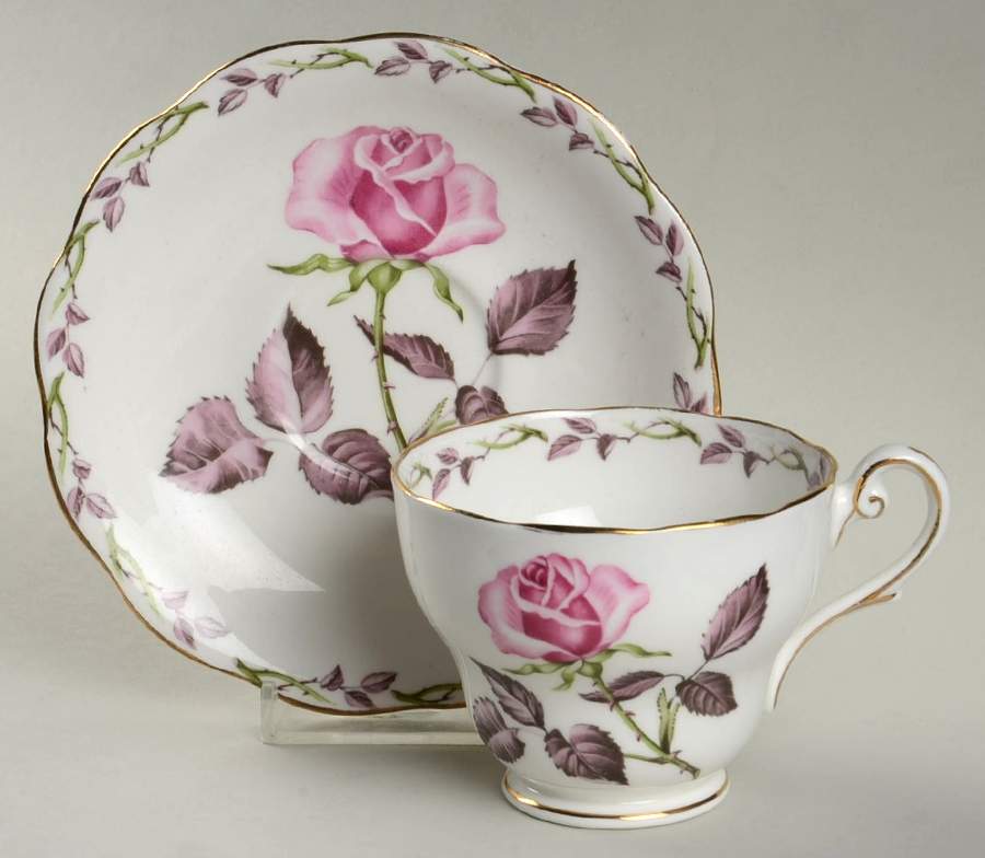 Rose Marie Footed Cup & Saucer Set by Royal Standard-1
