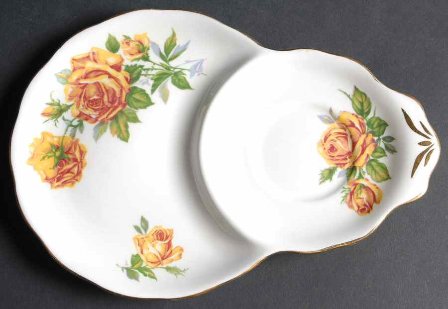 Romany Rose Plate for Dessert Plate & Cup Set by Royal Standard-1