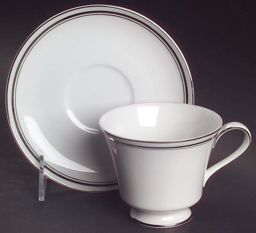 Baroness Footed Cup & Saucer Set by Royal Song-1