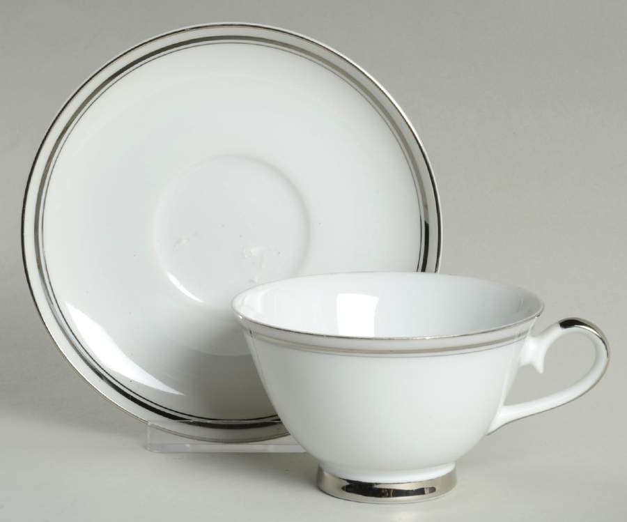 Baroness Footed Cup & Saucer Set by Royal Song-1