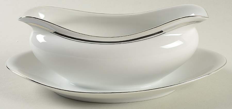 Baroness Gravy Boat with Attached Underplate by Royal Song-1