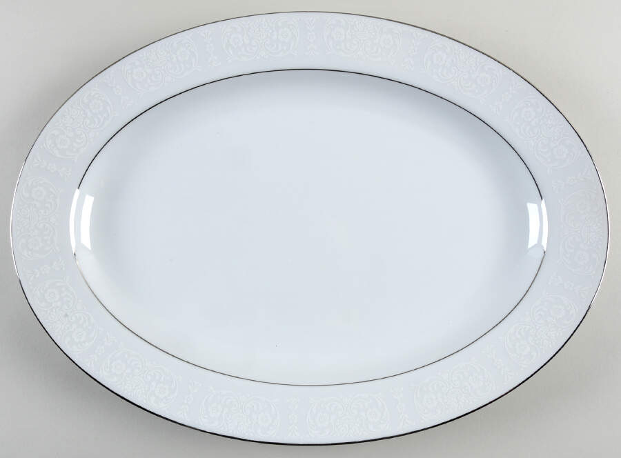 Bridal Lace 16" Oval Serving Platter by Royal Song-1