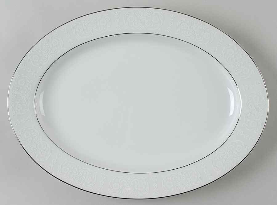 Bridal Lace 14" Oval Serving Platter by Royal Song-1