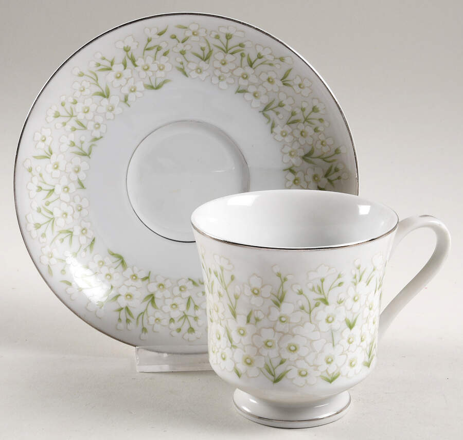 Collage Footed Cup & Saucer Set by Royal Song-1