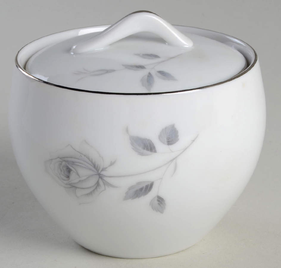 Midnight Rose Sugar Bowl & Lid by Royal Song-1