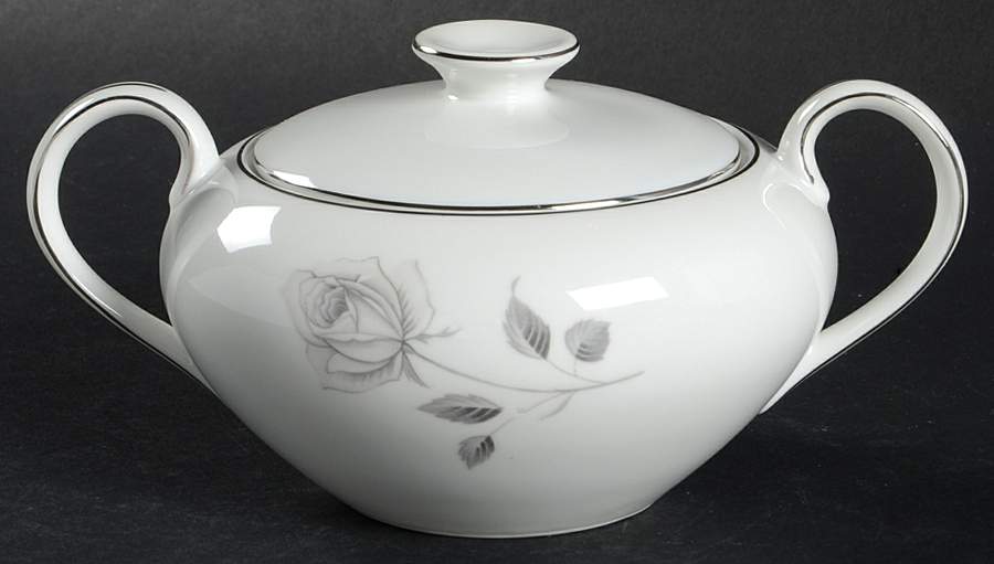 Midnight Rose Sugar Bowl & Lid by Royal Song-1
