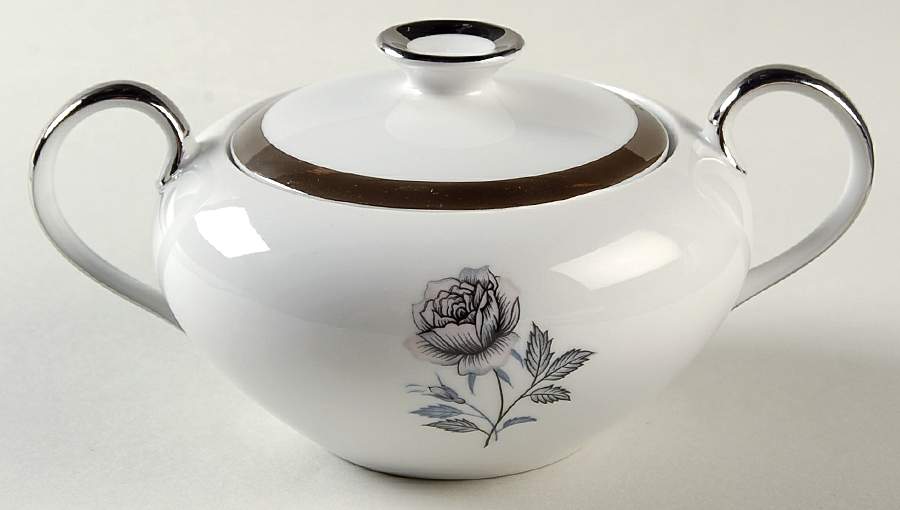 Moonlight Rose Sugar Bowl & Lid by Royal Song-1