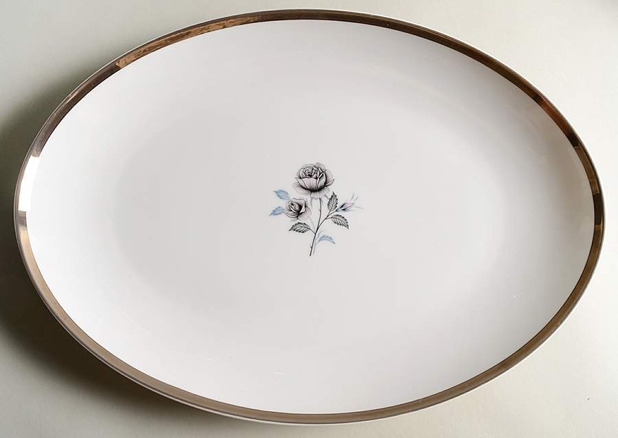 Moonlight Rose 16" Oval Serving Platter by Royal Song-1
