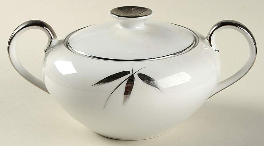 Silver Beauty Sugar Bowl & Lid by Royal Song-1